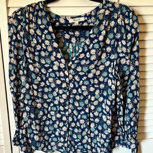 Madewell blouse button up with sleeve ties